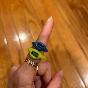 Funky Plastic Rings sz 6-7